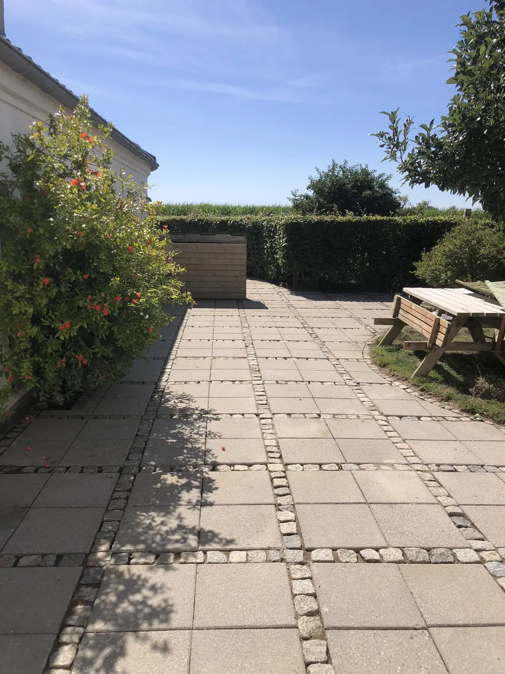 Ren terrasse efter fliserens